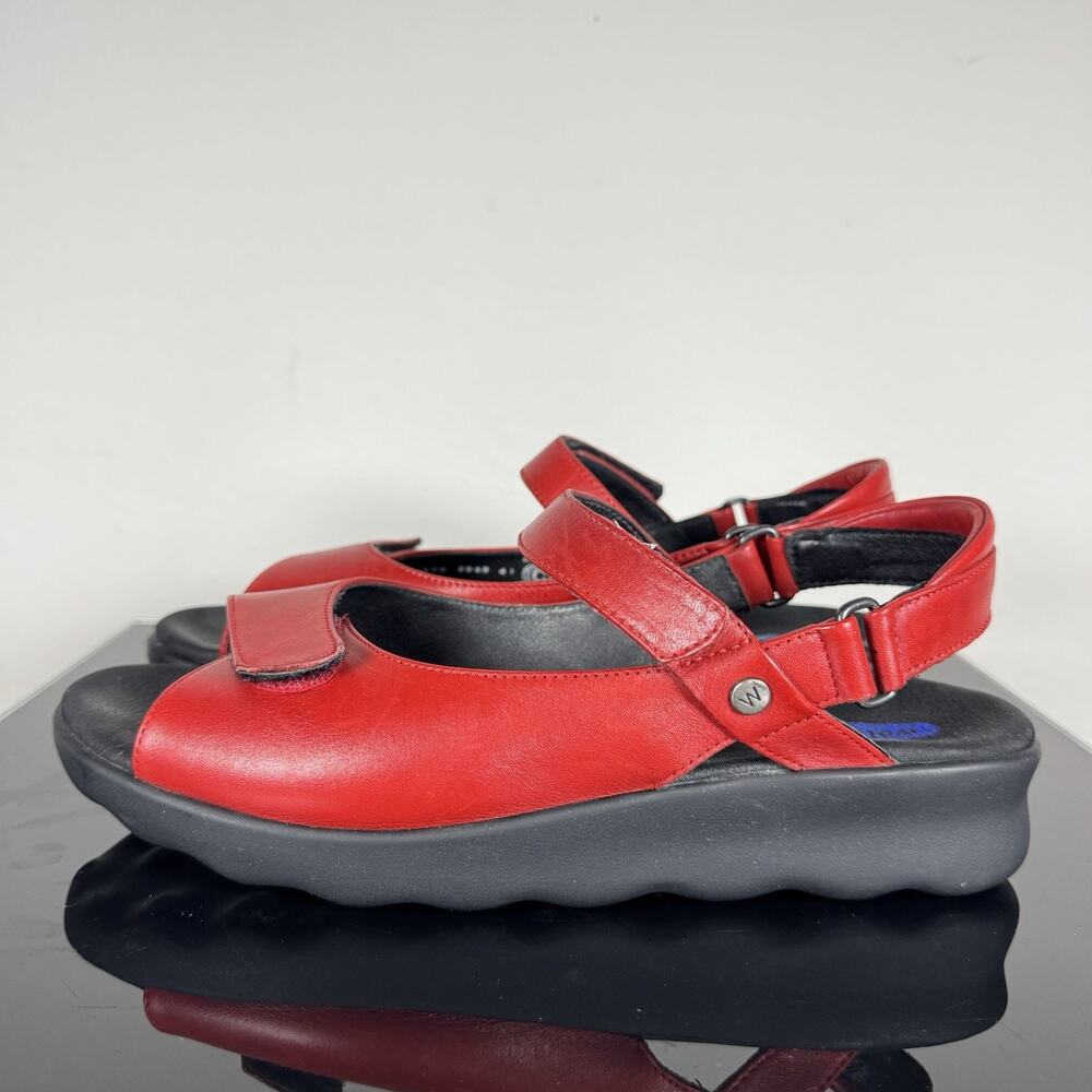 Wolky Red Sandals with Ergonomic Sole